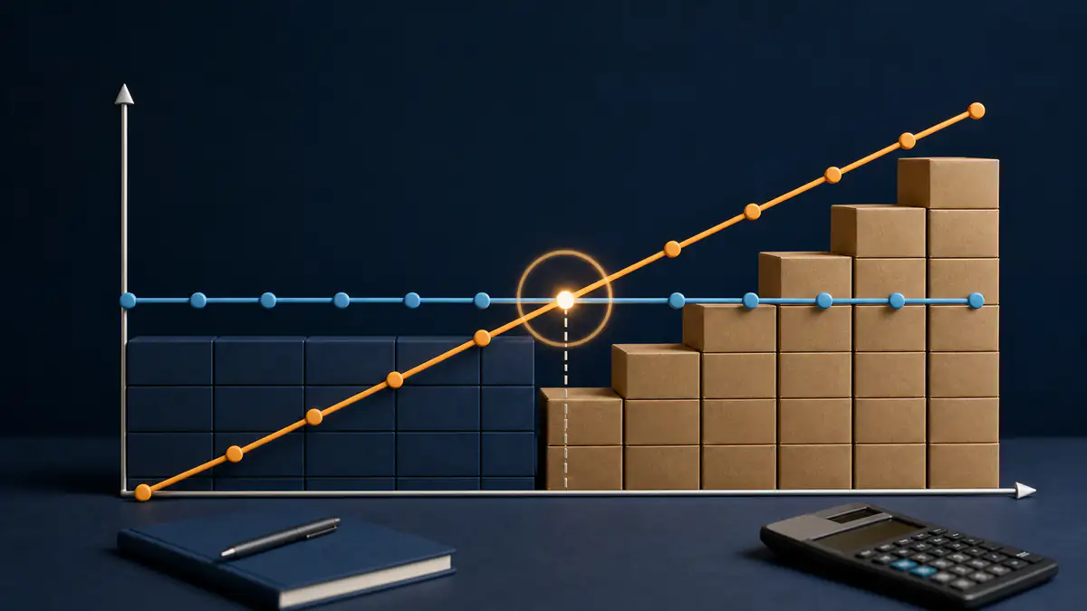 Imagen editorial sobre punto de equilibrio para comercios