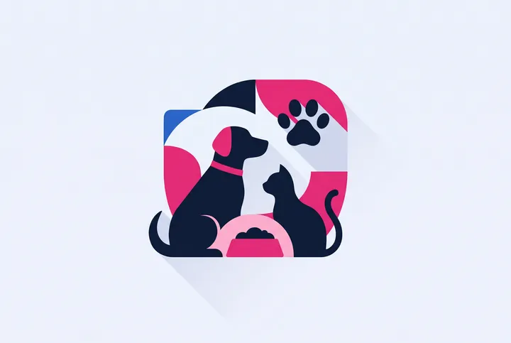 Ilustración de un perro y un gato juntos