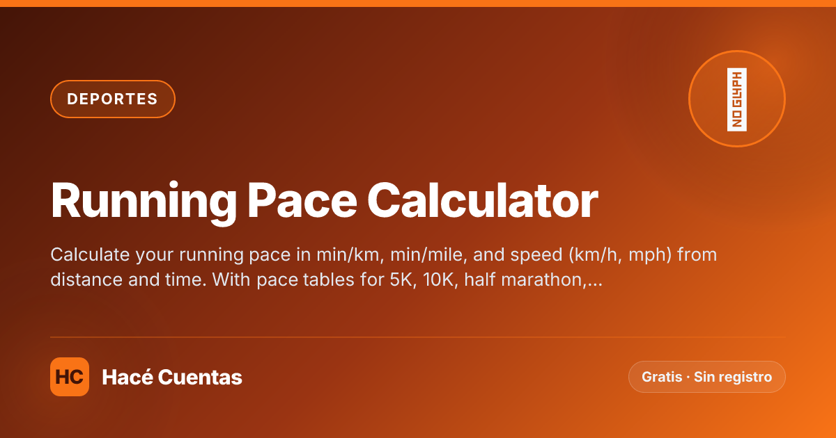 Running Pace Calculator 2026 Min Km Min Mile Speed Hac Cuentas Running Pace Calculator 